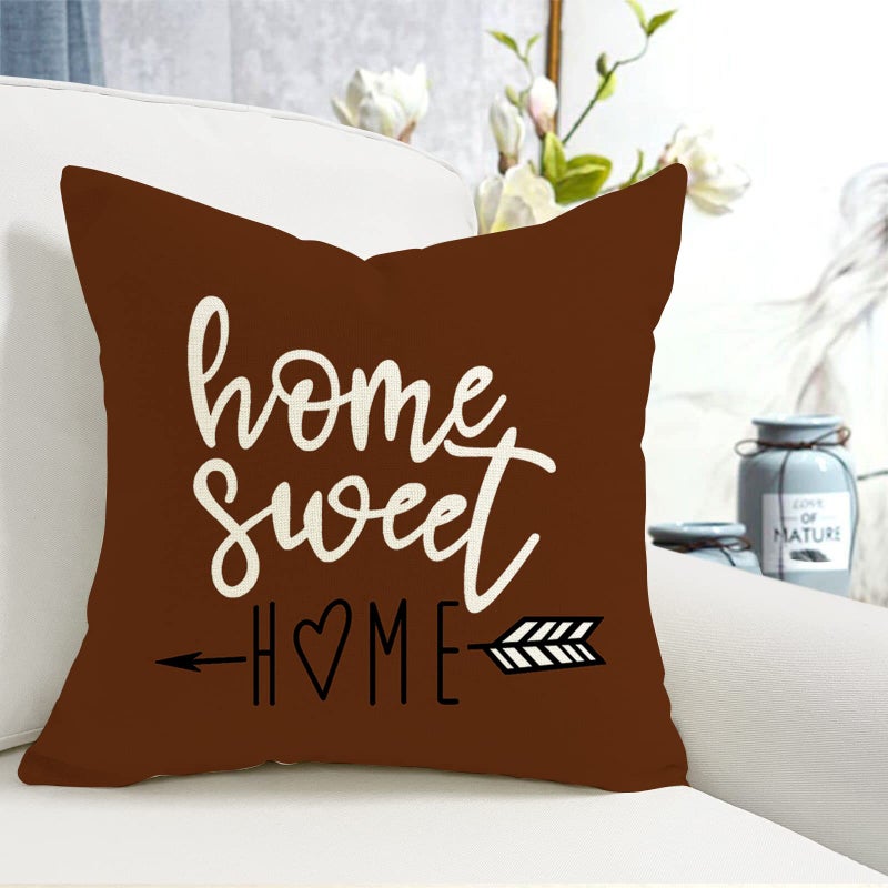 YCOLL Pillow Covers 18x18 Set of 4, Modern Sofa Throw Pillow Cover Decorative Linen Fabric Pillow Case for Couch Bed Car, Coffee - Image 5
